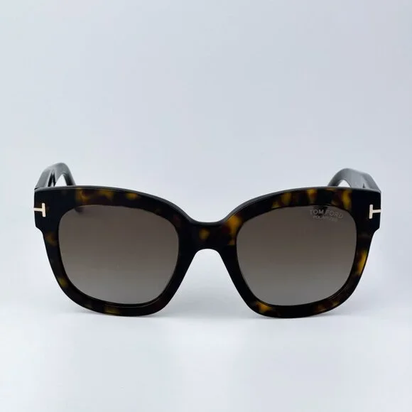 Tom Ford Women Havana Brown Square BRAND NEW Sunglasses BEATRIX FT0613/S 52H - Picture 5 of 9